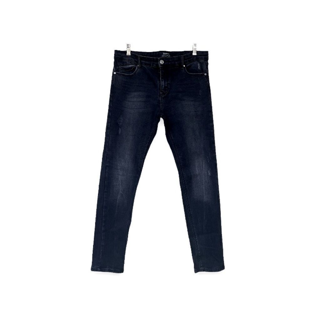 STRADIVARIUS | Black Distressed Skinny Jeans (Size 10)